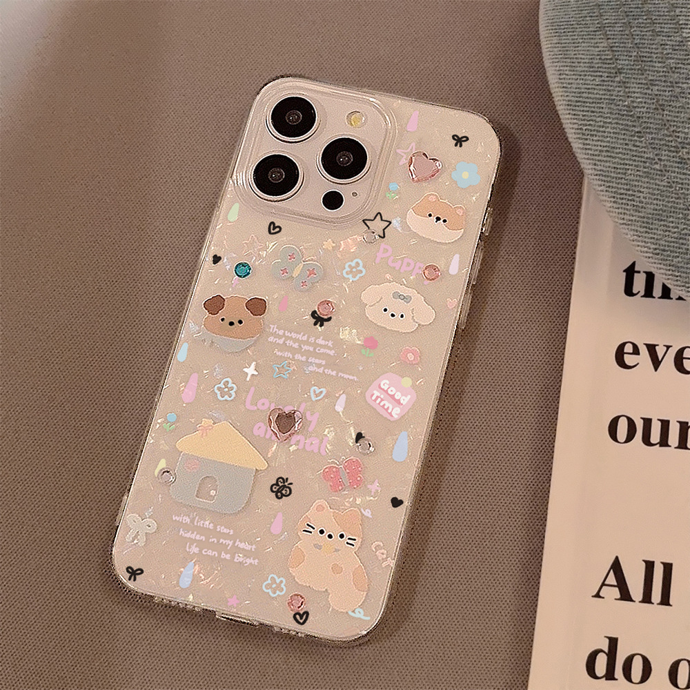 Cute Cartoon Puppy Shell Patte - огляд і ціна Clear Shockproof Bumper Case