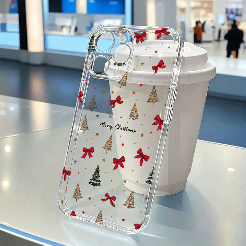 Red Bow Christmas Clear Shockp - огляд і ціна Clear Shockproof Bumper Case